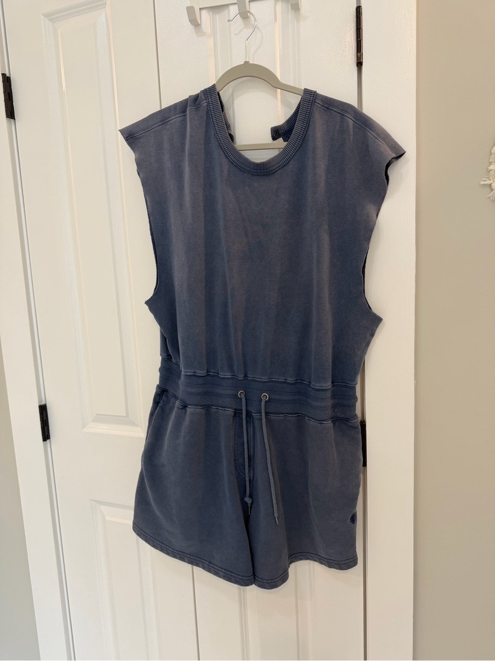 FP Movement by Free People Washed Blue Sleeveless Romper